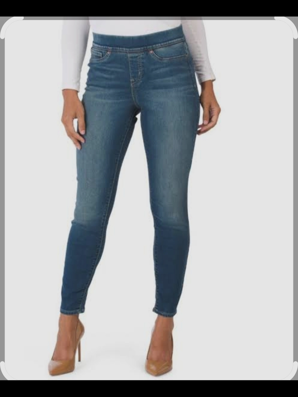 Old Navy Rock Star Women’s Dark Blue Stretch Pull On Skinny Jeans